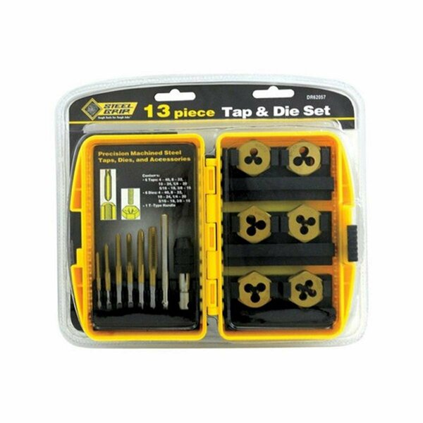 Steel Grip DR62057SAE 13 Piece SAE Tap &amp; Die Set ST10861